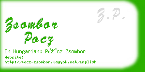 zsombor pocz business card